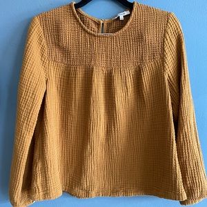 Madewell long sleeve smoked swing top